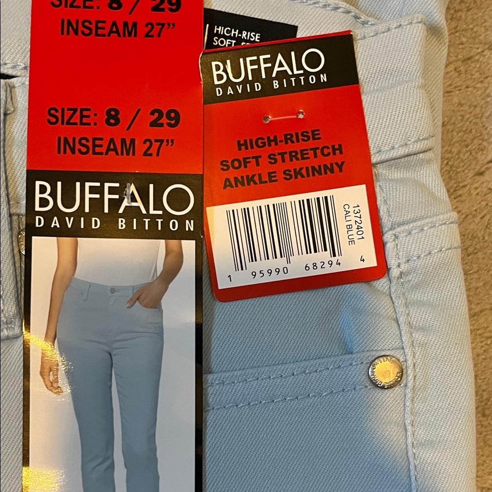 Buffalo David Bitton Women's High-Rise Soft Blue Jeans - Picture 2 of 2